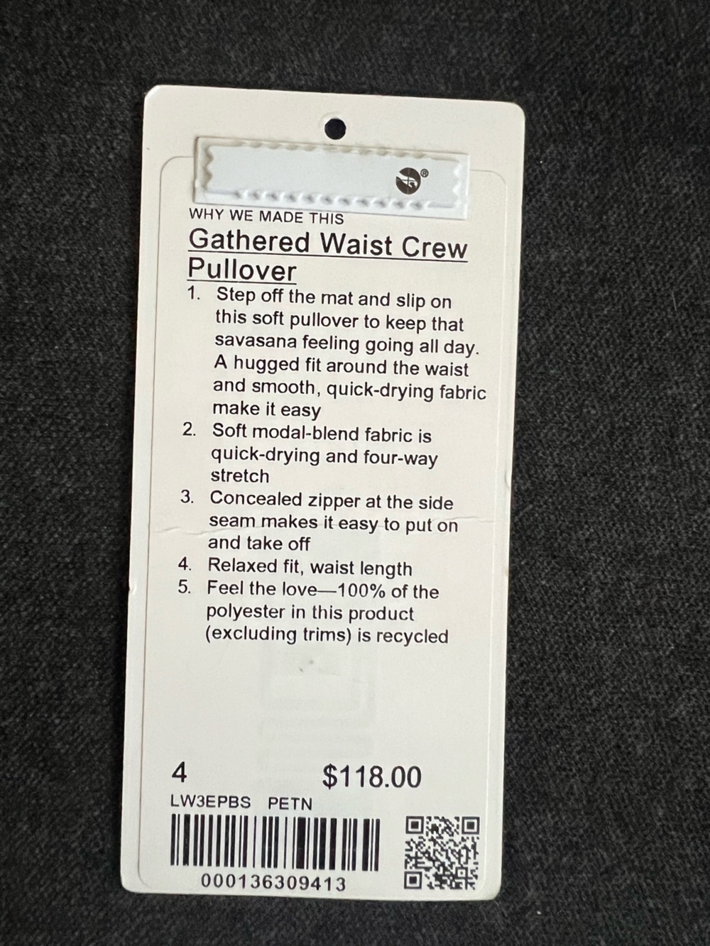 lululemon athletica Hang Tag - White
